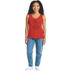 Victoria’s Secret Kiss Me Goodnight Women’s Size L Red Racerback Tank Top